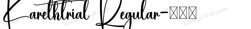 Karethtrial Regular字体转换